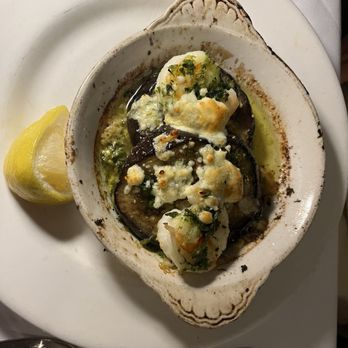 Spiro's - Grilled shrimp and eggplant - New American Near Me - Rocky Point, New York