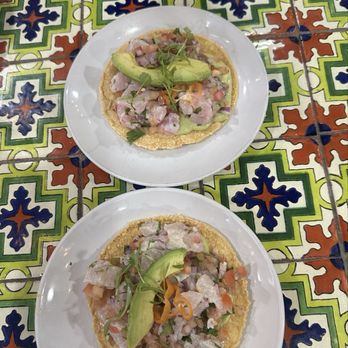 Holbox - Tostada de Lenguado and Tostada de Mero - Latin American Near Me - Los Angeles, California Holbox - Tostada de Lenguado and Tostada de Mero - Latin American Near Me - Los Angeles, California