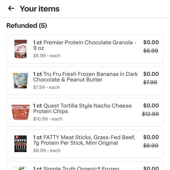 Kroger Food Store - Protein chips showing they were refunded - Grocery Near Me - Oxford, Mississippi Kroger Food Store - Protein chips showing they were refunded - Grocery Near Me - Oxford, Mississippi