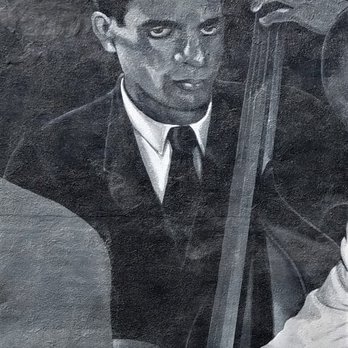 Indiana Avenue Jazz Masters - Larry Ridley on bass - Public Art Near Me - Indianapolis, Indiana Indiana Avenue Jazz Masters - Larry Ridley on bass - Public Art Near Me - Indianapolis, Indiana