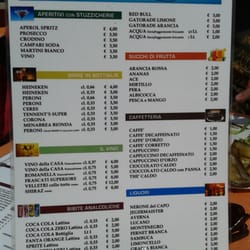 La Capannina - Menù