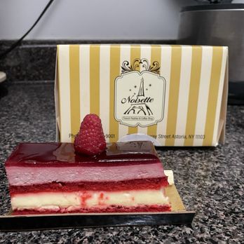 Noisette - $5.99 Lopsided Cassis Cake (7/2026) Worker wouldn't let me look inside the box at the counter and immediately stuck a sticker on it - Desserts Near Me - Astoria, New York Noisette - $5.99 Lopsided Cassis Cake (7/2026) Worker wouldn't let me look inside the box at the counter and immediately stuck a sticker on it - Desserts Near Me - Astoria, New York