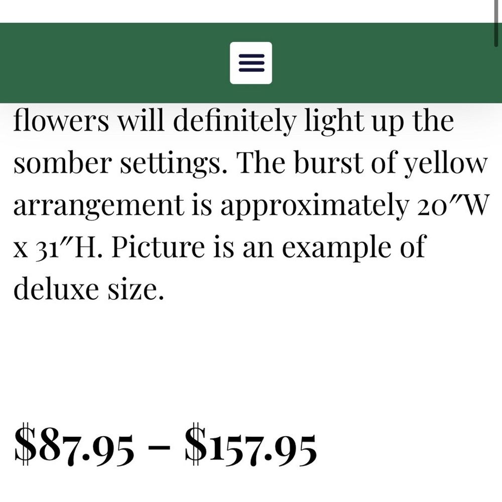 Allyson's Flowers - As you can see, it says picture is an example of the deluxe size. - Florists Near Me - Westlake, Ohio