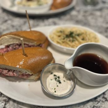 Nick's On 2nd - The Prime Rib Dip with Mac & Cheese - New American Near Me - Long Beach, California Nick's On 2nd - The Prime Rib Dip with Mac & Cheese - New American Near Me - Long Beach, California