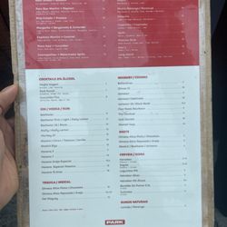 PARK - Updated menu since the last one posted was 9 years old.