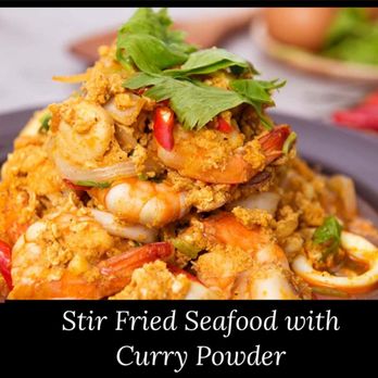 Thai 4 You - stir fried seafood with curry powder - Noodles Near Me - Rockledge, Florida Thai 4 You - stir fried seafood with curry powder - Noodles Near Me - Rockledge, Florida