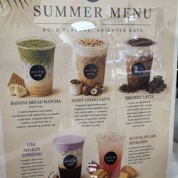 MOTW Coffee & Pastries - Summer Drinks Menu - Coffee & Tea Near Me - Norwalk, Connecticut
