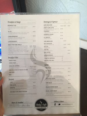 Menu photo 5 Cindy's Café Authentic Cuban Kitchen Orlando, FL