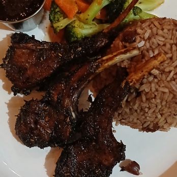 Copacabana Seafood & Brunch - Lamb chops w/ rice & peas steamed veggies delicious oh these lamb chops was marinated in herbs they have differnt options - Seafood Near Me - New York, New York Copacabana Seafood & Brunch - Lamb chops w/ rice & peas steamed veggies delicious oh these lamb chops was marinated in herbs they have differnt options - Seafood Near Me - New York, New York