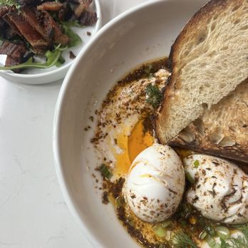Mr West Coffee - Turkish eggs and a side of bacon - Wine Bars Near Me - Seattle, Washington