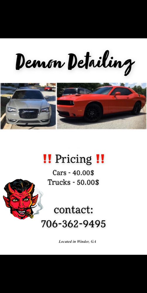 DEMON DETAILING Winder, Auto Detailing Phone Number Yelp