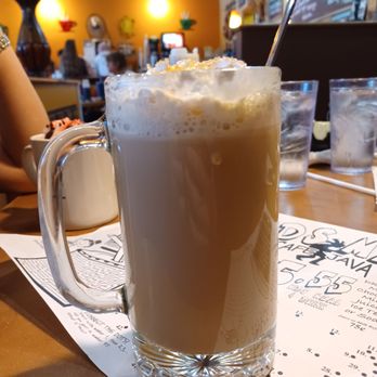 Cafe Java - Round Rock - Whole Lotta Latte, espresso steamed half and half, honey, hazelnut, topped with whip cream and raw sugar. - Coffee & Tea Near Me - Round Rock, Texas Cafe Java - Round Rock - Whole Lotta Latte, espresso steamed half and half, honey, hazelnut, topped with whip cream and raw sugar. - Coffee & Tea Near Me - Round Rock, Texas