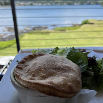 Hilo Bay Cafe - Curry chicken pot pie with side salad - New American Near Me - Hilo, Hawaii
