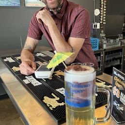 Joyful beer enthusiast!