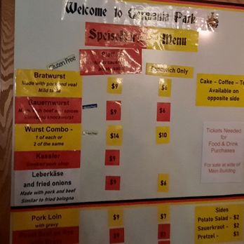 Germania Park - Menu - German Near Me - Rockaway Township, New Jersey