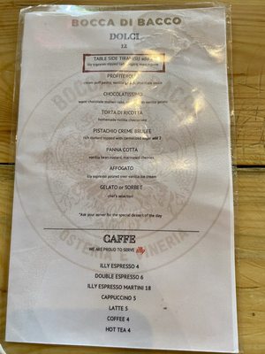 Menu photo 4 Bocca di Bacco Hell's Kitchen New York, NY Menu photo 4 Bocca di Bacco Hell's Kitchen New York, NY