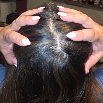 Renaissance Salon and Day Spa - Where's the blonde ash streaks?? All i see is one black process color in - Nail Salons Near Me - Billings, Montana