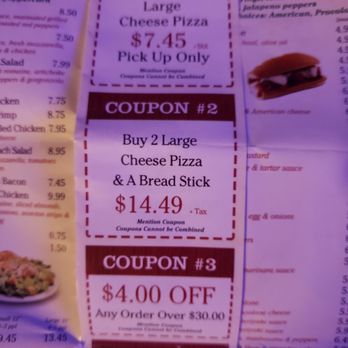 Bella Pizza - His coupon with no expiration date front or back - Pizza Near Me - North Billerica, Massachusetts