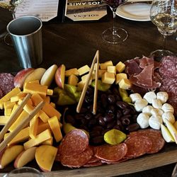 Tesla Custom Winery Tours - Roger's charcuterie lunch, soon followed by sandwiches and salt covered caramel treats.