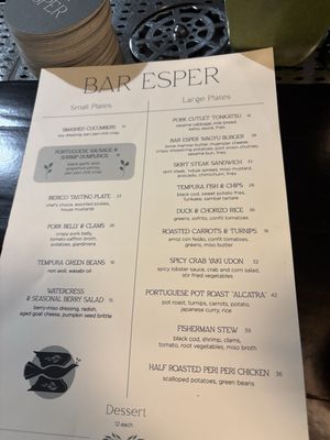 Menu photo 8 Bar Esper San Francisco, CA Menu photo 8 Bar Esper San Francisco, CA