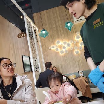 Supreme Dumplings - Randy helping us. Super cool guy - Shanghainese Near Me - Bellevue, Washington