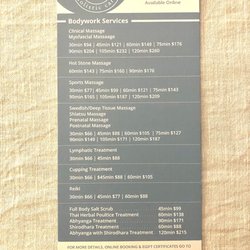 Tune Up Holistic Care - Services 6/22