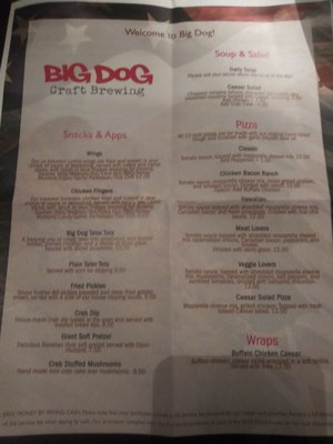 Menu photo 8 Big Dog Craft Brewing Lancaster, PA