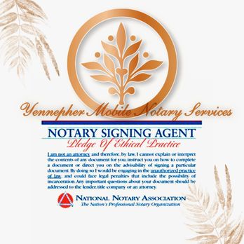 Yennepher Mobile Notary Services - Notaries Near Me Yennepher Mobile Notary Services - Notaries Near Me