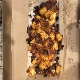 Bacon, cheese, tots burnt offerings. Bacon, cheese, tots burnt offerings.