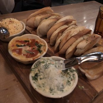 The VIG Chicago - The 3 for $16 spread - pimento cheese, pizza dip, and spinach/artichoke. All recommended by our server and all amazing. P.S. holy bread - American Near Me - Chicago, Illinois The VIG Chicago - The 3 for $16 spread - pimento cheese, pizza dip, and spinach/artichoke. All recommended by our server and all amazing. P.S. holy bread - American Near Me - Chicago, Illinois