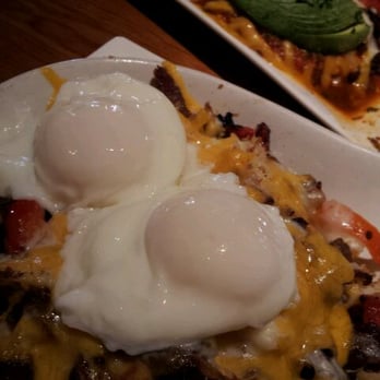 From Scratch Restaurant - Skillet eggs with crab, peppers and cheese over potatoes - Breakfast & Brunch Near Me - Carmel, California From Scratch Restaurant - Skillet eggs with crab, peppers and cheese over potatoes - Breakfast & Brunch Near Me - Carmel, California