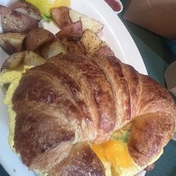 Breakfast Croissant. Looks better than it tastes