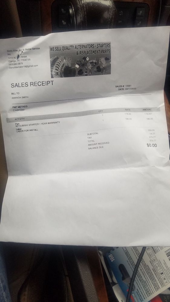 DON’S ALTERNATOR & STARTER SERVICE OF ORANGE Updated April 2024 1212 N 16th St, Orange