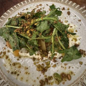Artifact At Mingei - Beet and Asian pear with whipped feta and pistachios. - New American Near Me - San Diego, California