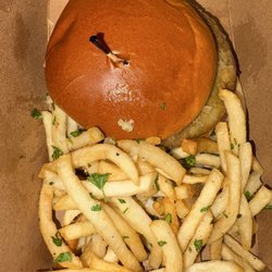 Salt + Smoke - Falafel Burger Vegetarian Fries Side