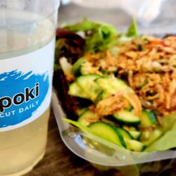 Ahipoki - Lychee Lemonade & 3 scoop Poke Bowl