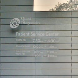 Quest Diagnostics - Hours of operation.
