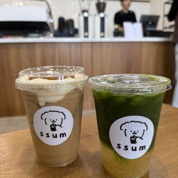 Ssum Coffee - Lotus cream top & matcha yuzu sparkling ade - Coffee & Tea Near Me - Anaheim, California