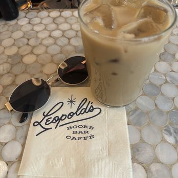 Leopold’s Book Bar & Cafe - iced vanilla latte. - Bookstores Near Me - Madison, Wisconsin