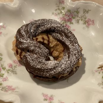 Miro Kaimuki - Focus gras with cacao in some kind of hazelnut cookie. It was sweet but not too sweet. - Asian Fusion Near Me - Honolulu, Hawaii