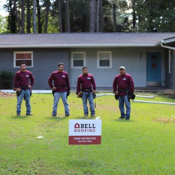 Bell Roofing - One of our crews proud of the new roof they just installed. - Roofing Near Me - Atlanta, Georgia Bell Roofing - One of our crews proud of the new roof they just installed. - Roofing Near Me - Atlanta, Georgia