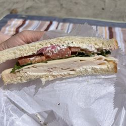 Bonneau - Turkey and provolone sandwich on sliced sourdough. Literally almost nothing to it.