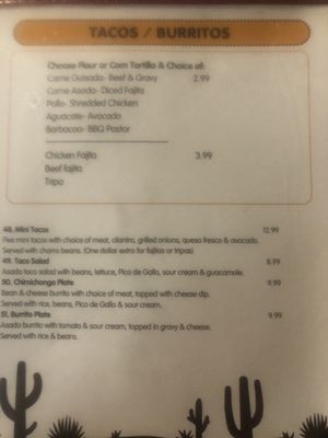 Menu photo 8 Vaqueros Port Lavaca, TX