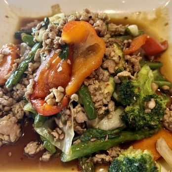 Thai Paradise - Spicy asparagus with pork. So good! - Thai Near Me - Folsom, California Thai Paradise - Spicy asparagus with pork. So good! - Thai Near Me - Folsom, California