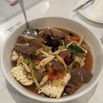 JX Cuisine - Beef with Sizzling Rice ($24.99) - Chinese Near Me - Santa Clara, California