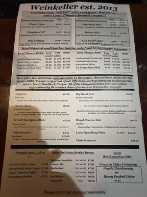 Menu photo 4 Weinkeller Niagara Falls, ON