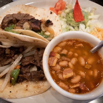 Casa Garcia's - Manor - Beef Fajita Taco lunch--$1 extra to sub Charro Beans - Mexican Near Me - Manor, Texas Casa Garcia's - Manor - Beef Fajita Taco lunch--$1 extra to sub Charro Beans - Mexican Near Me - Manor, Texas