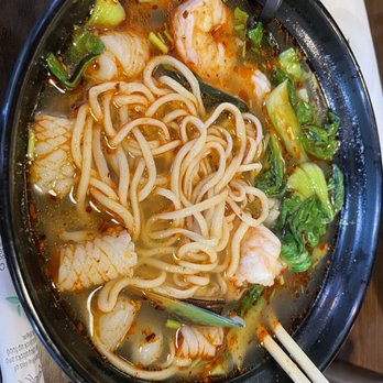 LanZhou Ramen - A14. Seafood Hand-Pulled Noodle Soup with a lot of spice. - Chinese Near Me - Doraville, Georgia LanZhou Ramen - A14. Seafood Hand-Pulled Noodle Soup with a lot of spice. - Chinese Near Me - Doraville, Georgia