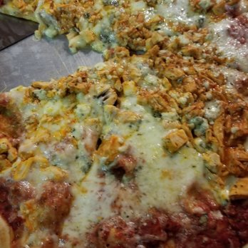 The Pie-Zan's Pizzeria - The Pedroia (buffalo chicken, blue cheese) - Italian Near Me - Gunnison, Colorado The Pie-Zan's Pizzeria - The Pedroia (buffalo chicken, blue cheese) - Italian Near Me - Gunnison, Colorado