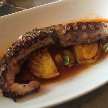 Bistro du Midi - Spanish octopus & smoked mussels marinated in lobster jus - French Near Me - Boston, Massachusetts Bistro du Midi - Spanish octopus & smoked mussels marinated in lobster jus - French Near Me - Boston, Massachusetts